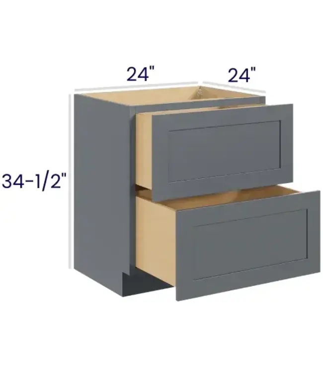 2DB24EB | 24" W | 34.5" H   Two Drawer Bases