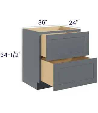 2DB36EB | 36" W | 34.5" H  Two Drawer Bases
