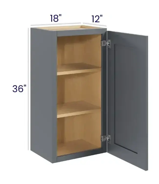 W1836EB | 18" W | 36" H Wall Cabinets - Single Door