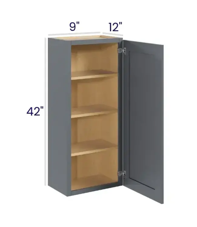 W0942EB | 9" W | 42" High Wall Cabinets - Single Door