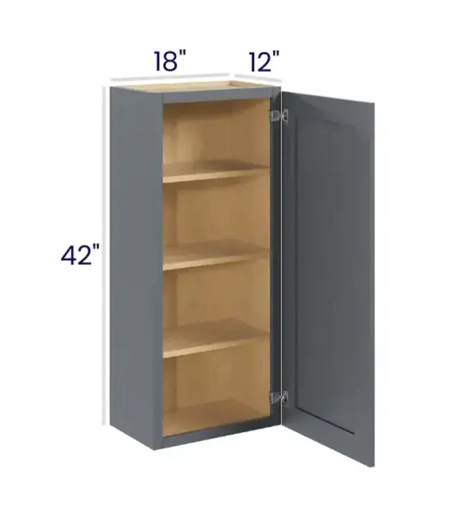 W1842EB | 18" W | 42" H Wall Cabinets - Single Door