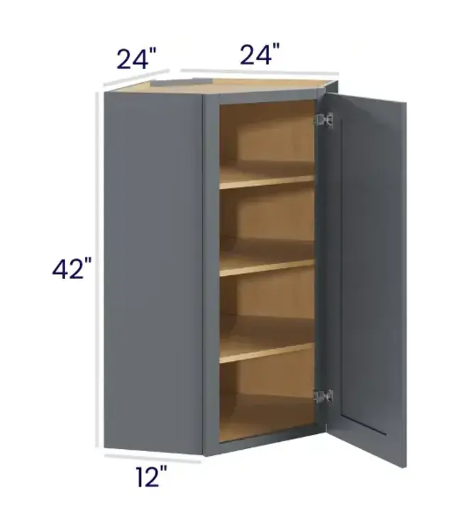 DCW2442EB | 24" W | 42" H Diagonal Corner Wall Cabinets