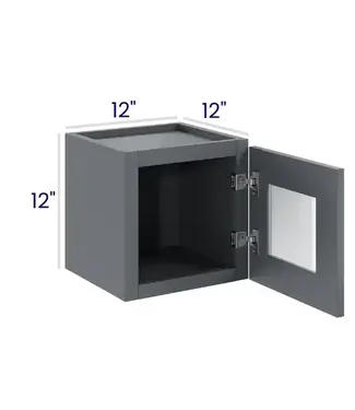 W1212GDEB | 12" W | 12" H Single Door Stacker Cabinets w/Glass