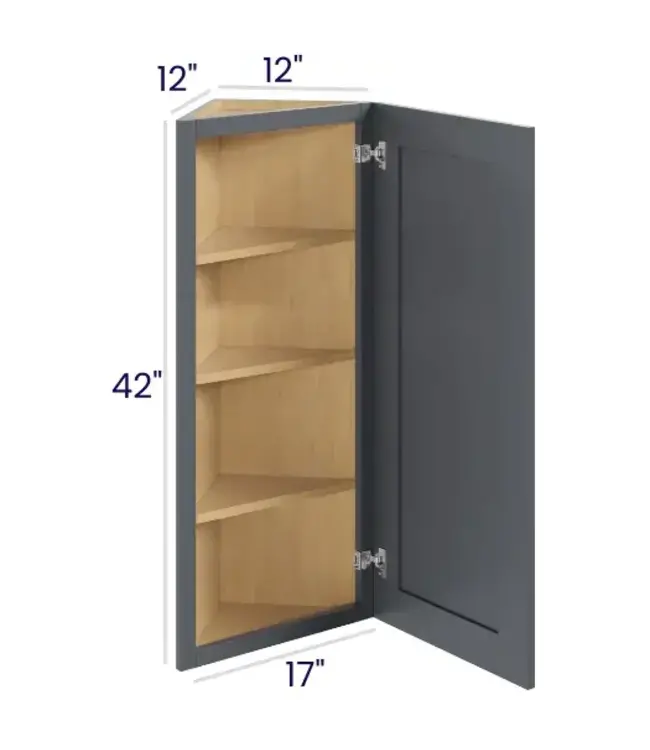 AW1242EB | 12" W | 42" H Angle Wall Cabinets