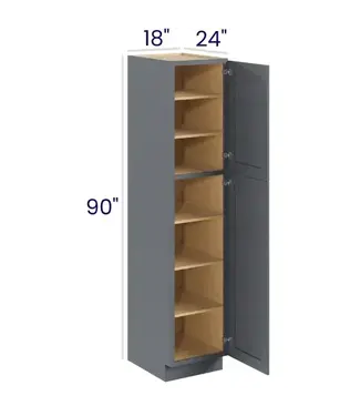 U189024 | 18"W  | 90" H Pantry Cabinets - Single Door