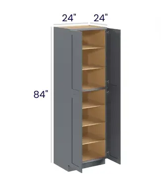 U248424EB | 24"W | 84" H Pantry Cabinets - Double Doors