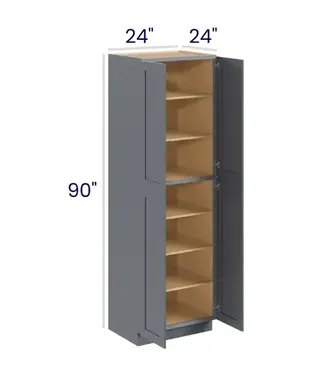 U249024EB  | 24" W | 90" H Pantry Cabinets - Double Doors