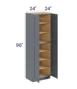 U249624EB | 24" W | 96" H Pantry Cabinets - Double Doors