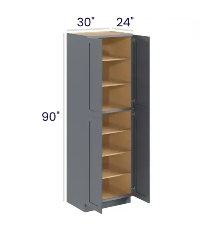 U309024EB | 30" W | 90" H Pantry Cabinets - Double Doors