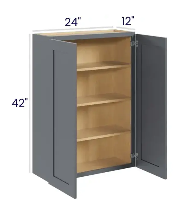 W2442EB | 24" W | 42" H Wall Cabinets - Double Door