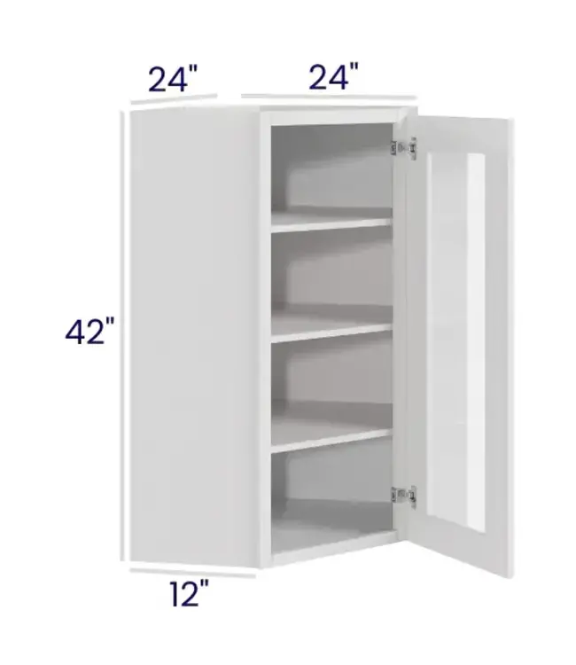 DCW2442GDLP | 24" W | 42" H Diagonal Cabinets with Glass Doors