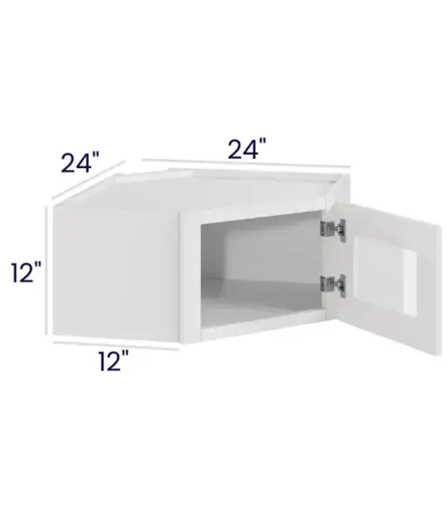 DCW2412GDLP | 24" W | 12" H Diagonal Cabinets with Glass Doors