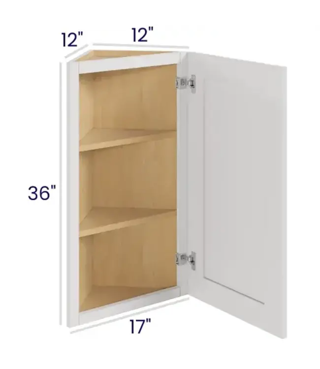 AW1236LP | 12" W | 36" H Angle Wall Cabinets