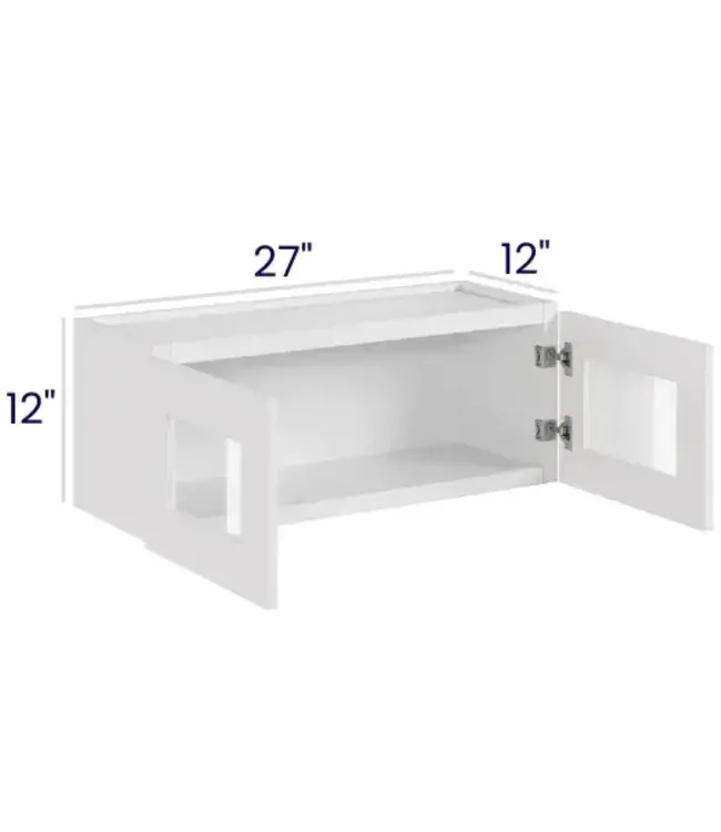 W2712GDLP | 27" W | 12" H Double Door Stacker Cabinets with Glass