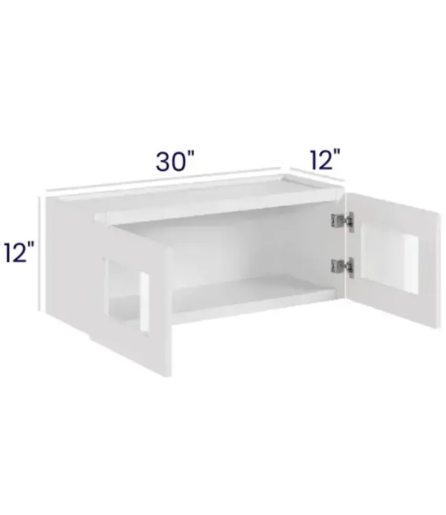 W3012GDLP | 30" W | 12" H Double Door Stacker Cabinets with Glass