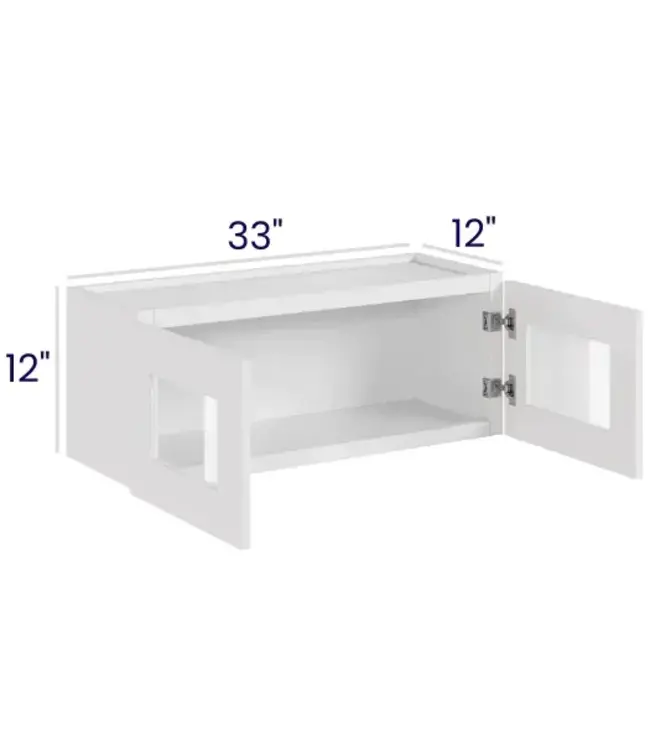 W3312GDLP | 33" W |12" H Double Door Stacker Cabinets with Glass