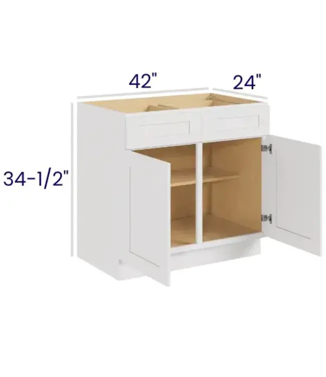 B42LP | 42" W | 34.5" H Double Door Double Drawer Bases
