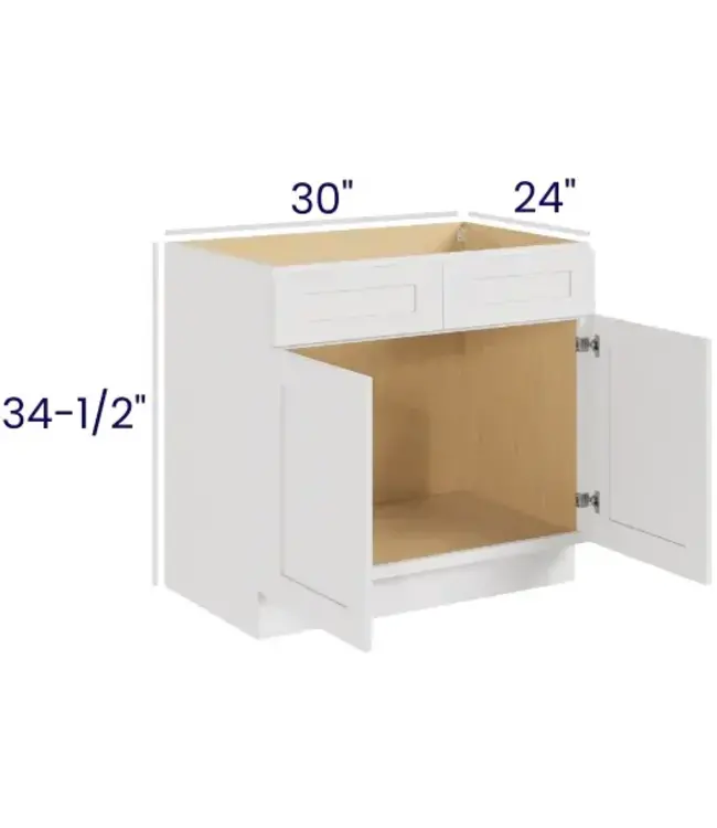 SB30LP | 30" W | 34.5" H Sink Bases