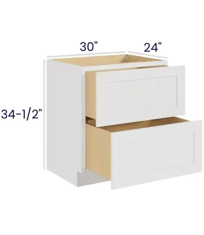 2DB30LP | 30" W | 34.5" H   Two Drawer Bases