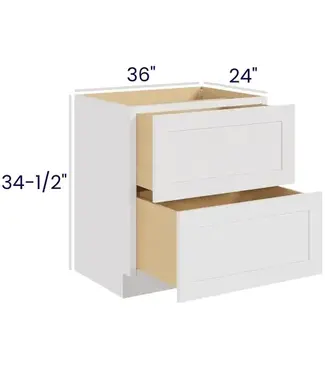 2DB36LP | 36" W | 34.5" H  Two Drawer Bases