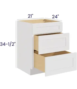 3DB21LP | 21" W | 34.5" H  Three Drawer Bases