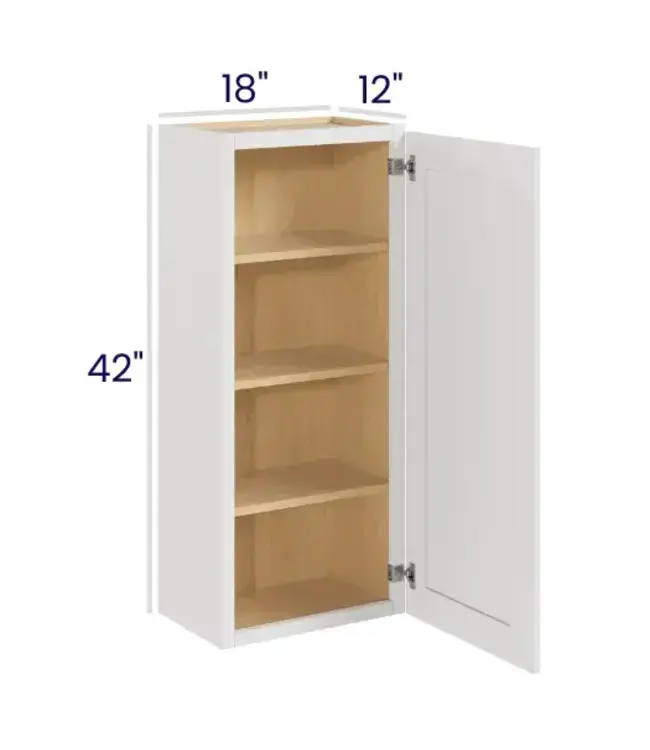 W1842LP | 18" W | 42" H Wall Cabinets - Single Door