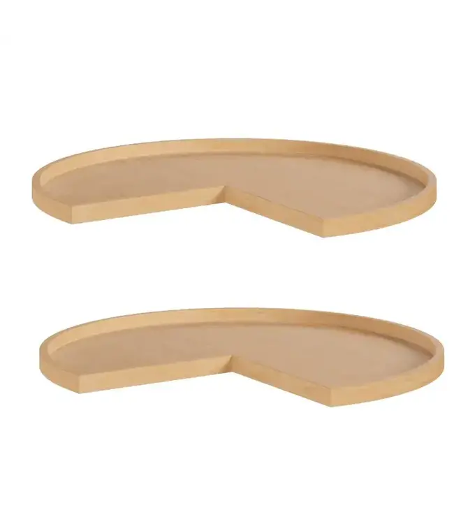 WT33 | 26" Diameter | Lazy Susan Wood Tray Inserts- Two Trays