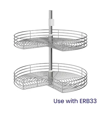 CT33 | 33" W | Lazy Susan Chrome Tray