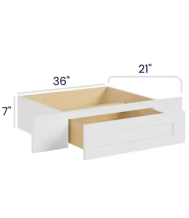 VK3607LP | 36" W | 7" H Vanity Knee Drawer