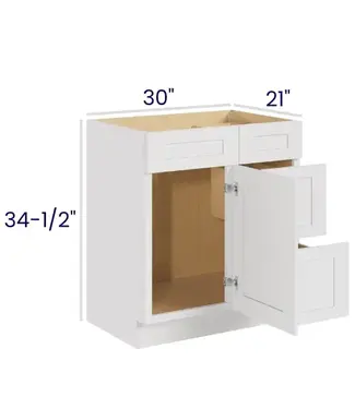 V3021DRLP | 30" W | 34.5" H Vanity Combo Bases Right