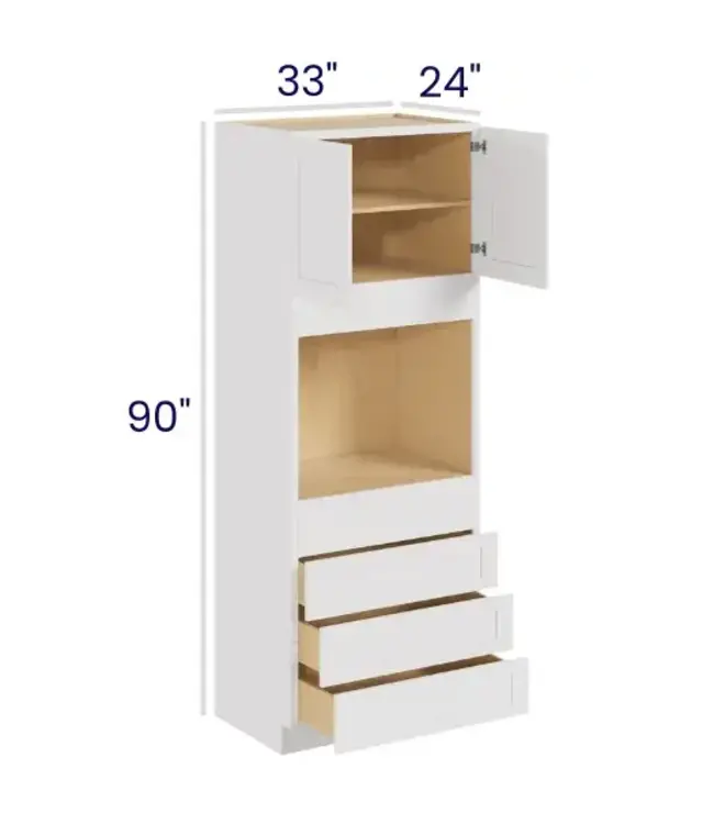 O339024LP | 33" W | 90" H Oven Cabinets