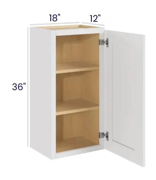 W1836LP | 18" W | 36" H Wall Cabinets - Single Door