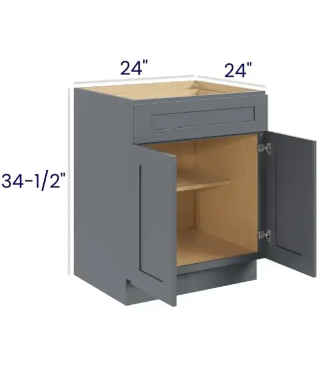B24EB | 24" W | 34.5" H Double Door Single Drawer Bases