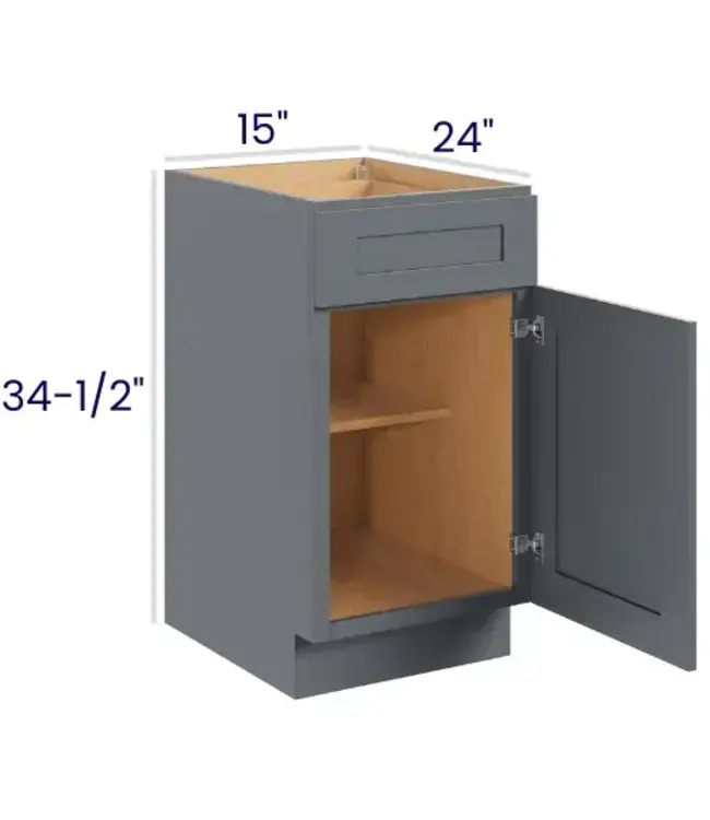 B15EB | 15" W | 34.5" H Single Door Single Drawer Bases