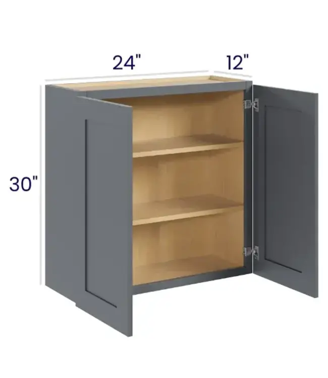 W2430EB  | 24" W | 30" H  Wall Cabinets - Double Door