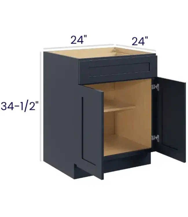 B24PP | 24" W | 34.5" H Double Door Single Drawer Bases
