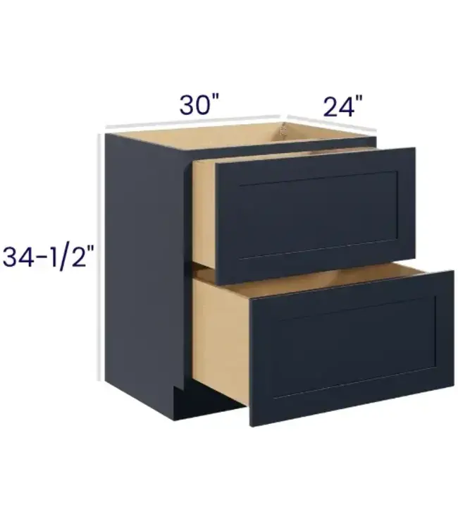 2DB30PP | 30" W | 34.5" H   Two Drawer Bases