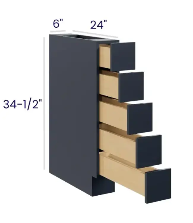 BSDC6PP | 6" W | 34.5" Bases With Spice Drawers
