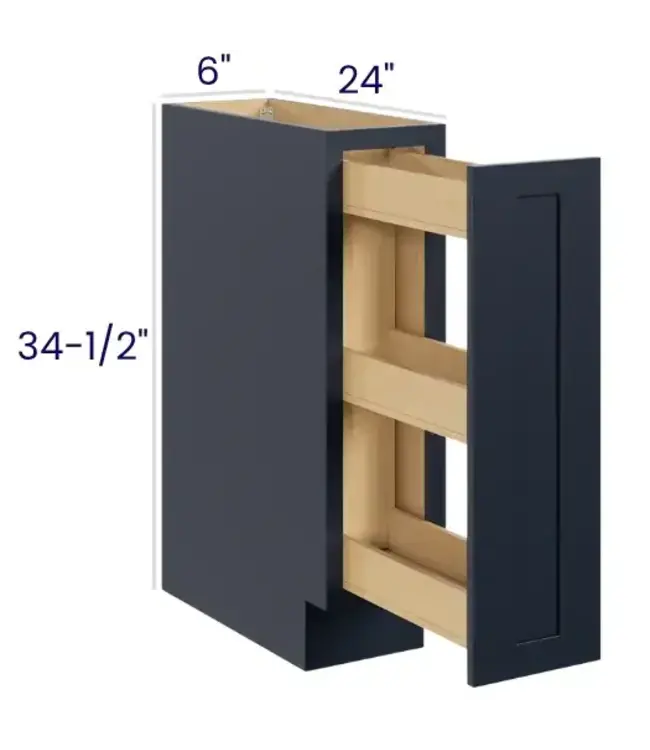 SPB9PP | 6" W | 34.5" Bases With Spice Pullout