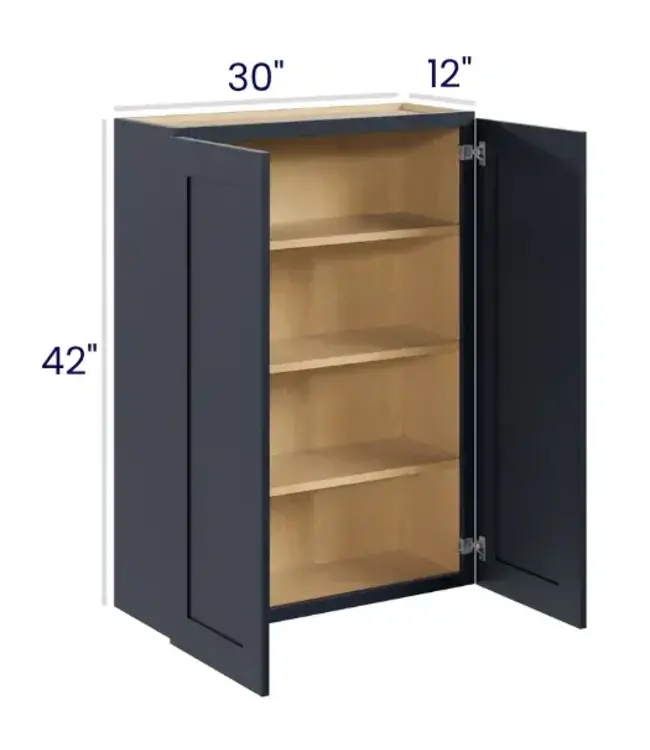 W3042PP | 30" W | 42" H Wall Cabinets - Double Door