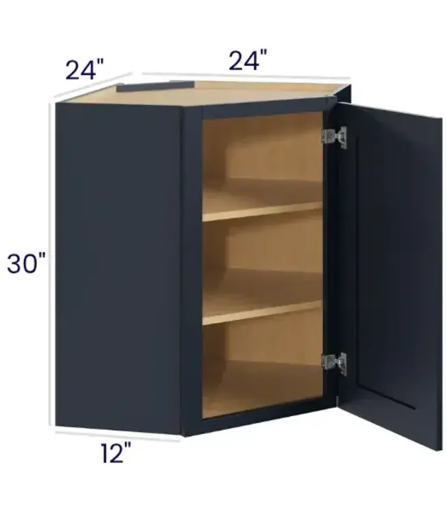 Diagonal Corner Wall Cabinets - 30"H