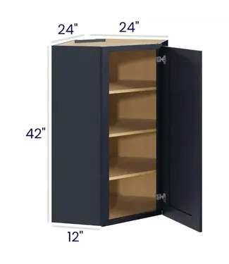 Diagonal Corner Wall Cabinets - 42"H