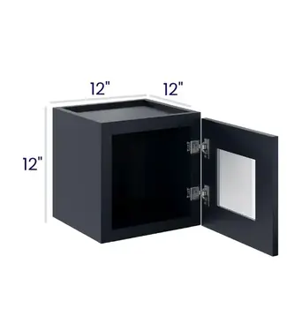 Single Door Stacker Cabinets w/Glass 12"W