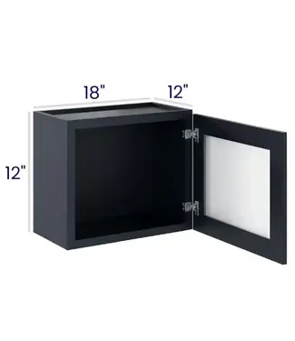 Single Door Stacker Cabinets w/Glass 18"W