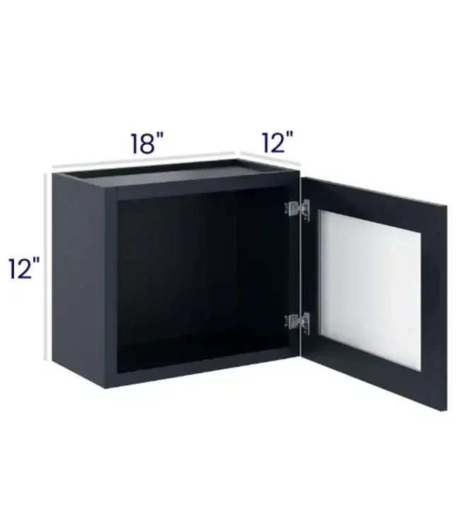 Single Door Stacker Cabinets w/Glass 18"W
