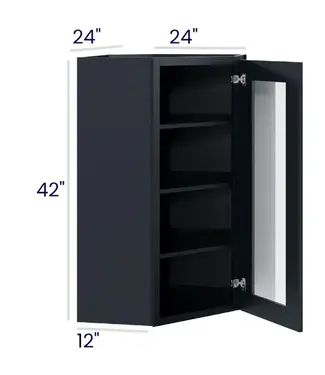 Diagonal Cabinets with Glass Doors 42"H
