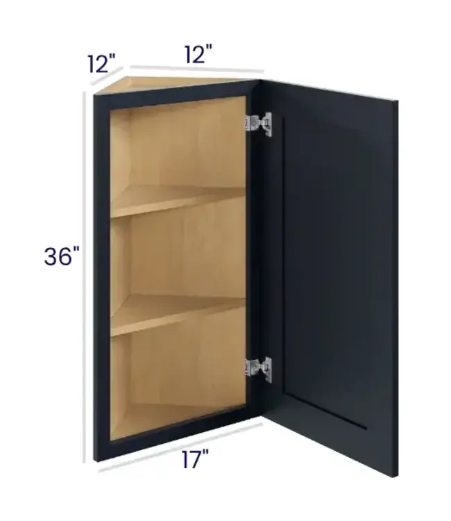 AW1236PP | 12" W | 36" H Angle Wall Cabinets