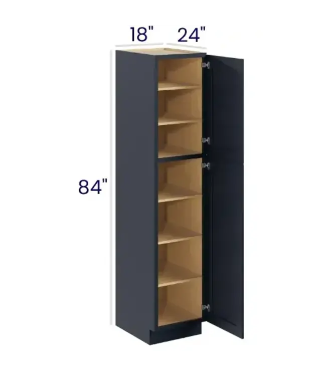 U188424PP | 18" W  | 84" H Pantry Cabinets - Single Door