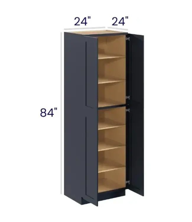 24"W Pantry Cabinets - Double Doors - 84"H
