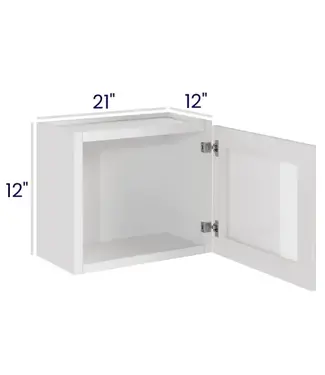 W2112GCLP | 21"W | 12"H Single Door Stacker Cabinets with Glass